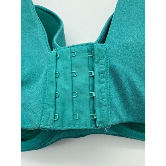 Cacique Lane Bryant Lightly Lined Balconette Bra Teal Green Underwire Size 40DDD - Picture 4 of 6